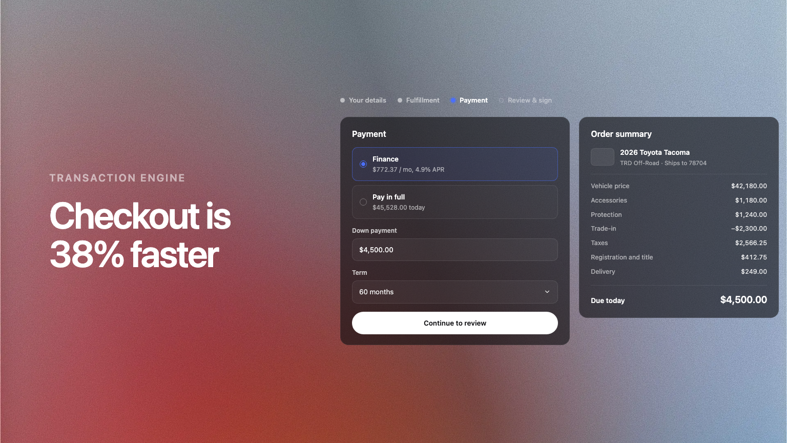 Checkout Loads 38% Faster
