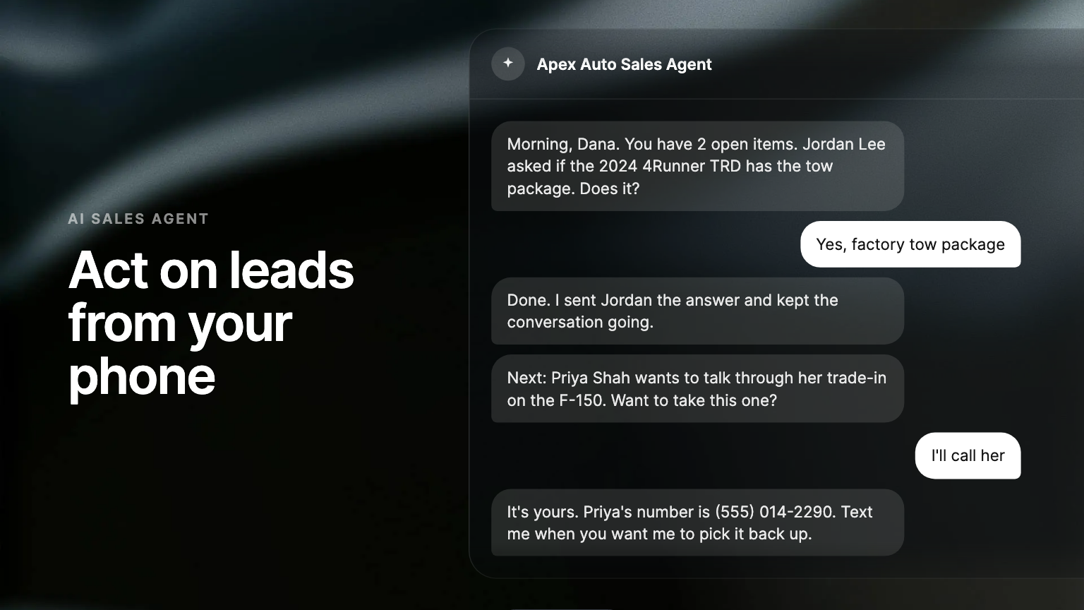 Act on Leads in Seconds, From Your Phone