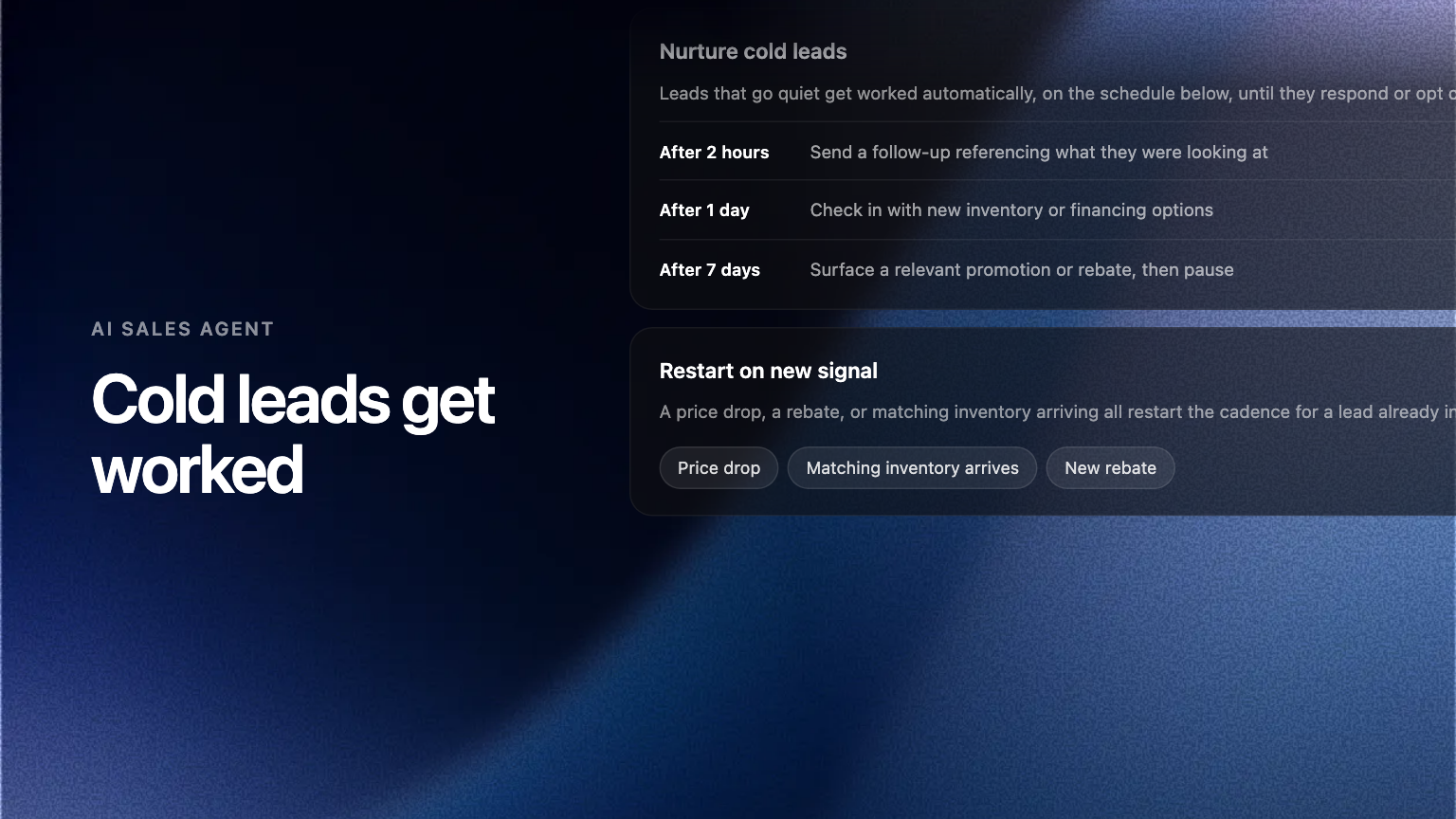 The Sales Agent Now Works Your Dormant CRM Leads