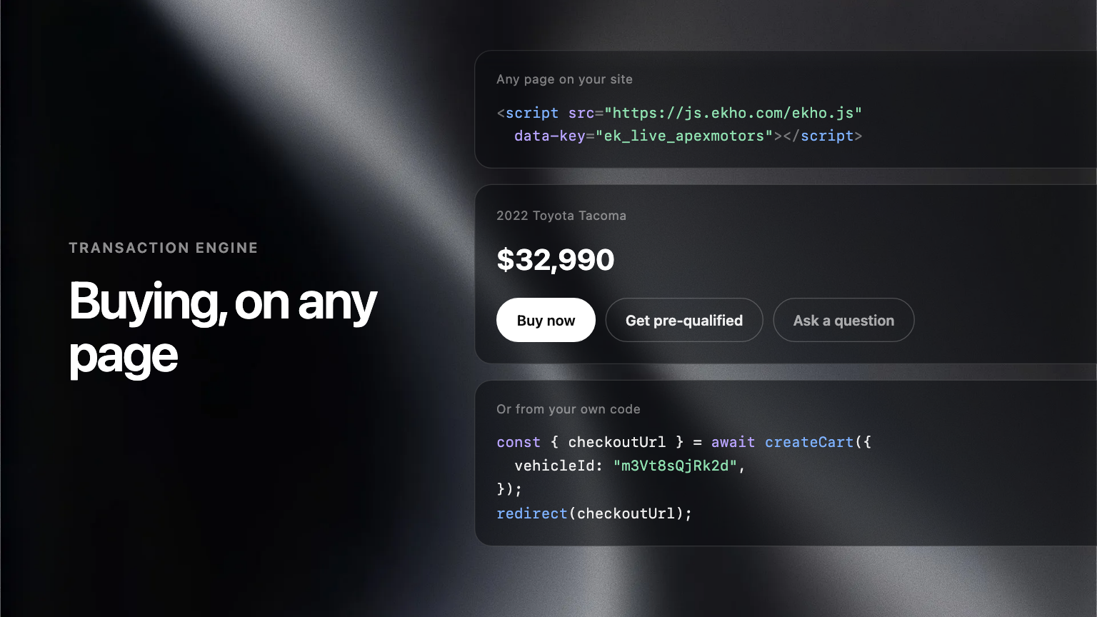 Ekho Express: Put Buying on Any Page