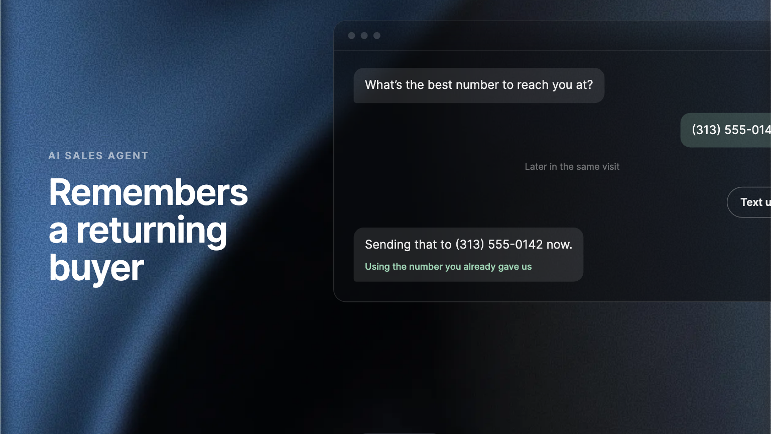 The AI Sales Agent Remembers Returning Buyers