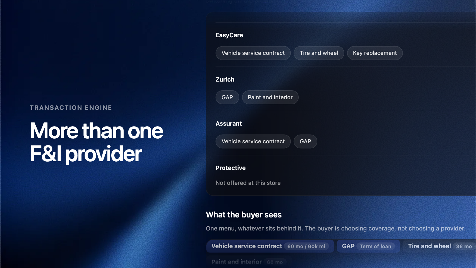 Your Store Can Now Run More Than One F&I Provider