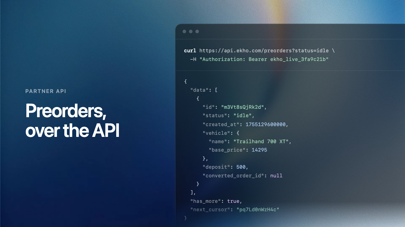 Read Preorders Over the API