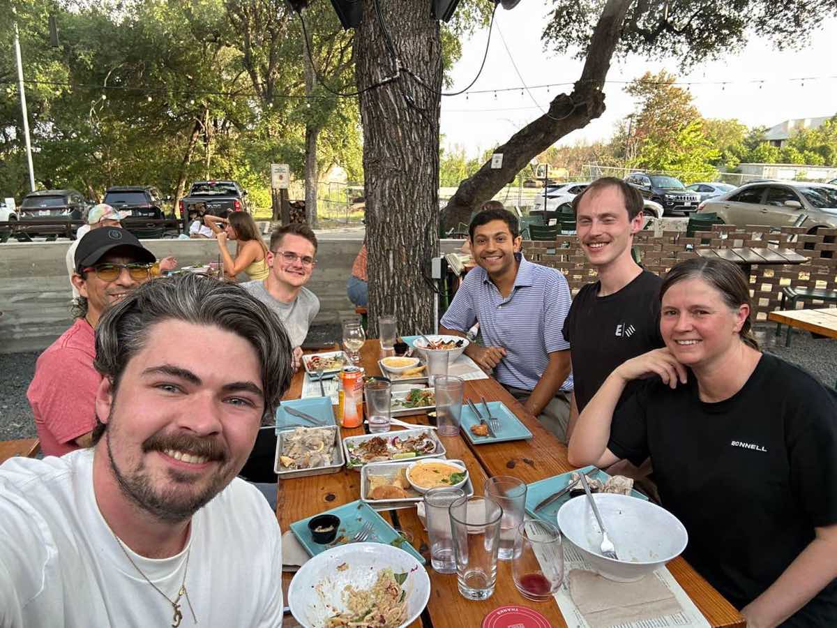 The Ekho and Bonnell teams at dinner in Austin