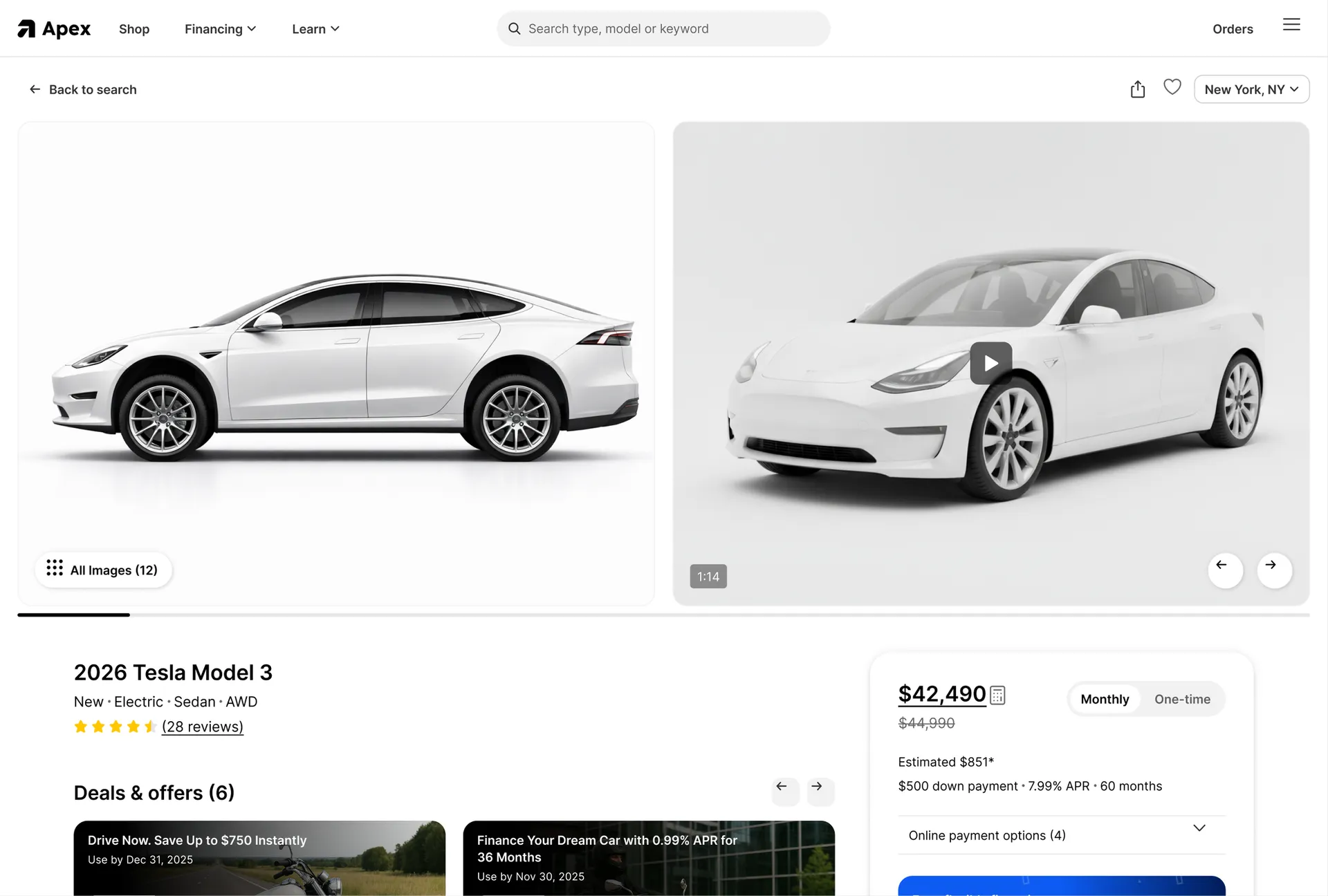 Dealership website powered by Ekho