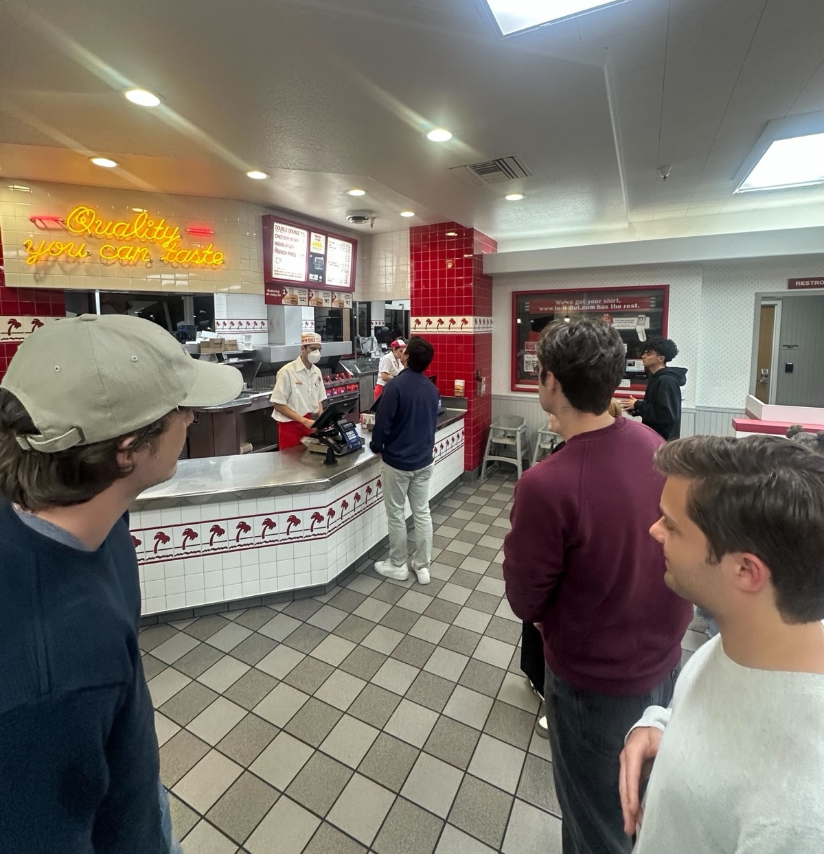 Team lunch run at In-N-Out out in California